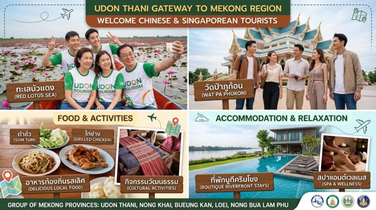 Udon Gateway ดัน 3 ธรรมพลัส ดึงนักท่องเที่ยวต่างชาติ